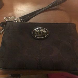 Black Coach wristlet.